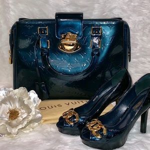 Louis Vuitton Melrose Vernis Avenue Blue Nuit Bag